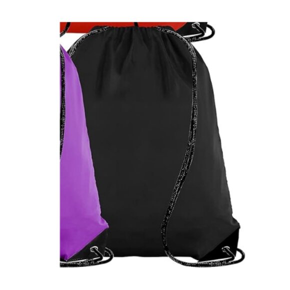 Drawstring Backpack Bags Sack Pack Cinch Tote Sport Storage Polyester Bag - Picture 1 of 7